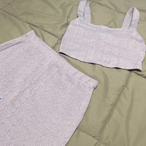 Thistle colored two-piece crop top and skirt combo! Size: M Brand: Hippie Rose